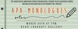 APA Monologues @ RCAH Lookout Gallery