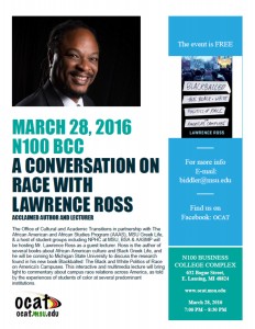 "A Conversation on Race with Lawrence Ross" @ BCC N100