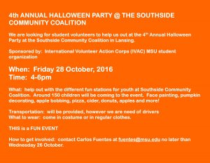 4th Annual Halloween Party @ The Southside Community Coalition  