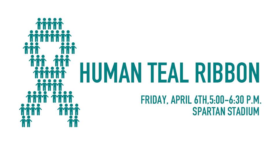 It’s On Us Day of Action-Human Teal Ribbon