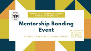 APASO - Mentorship Bonding Event @ Holden Hall G11