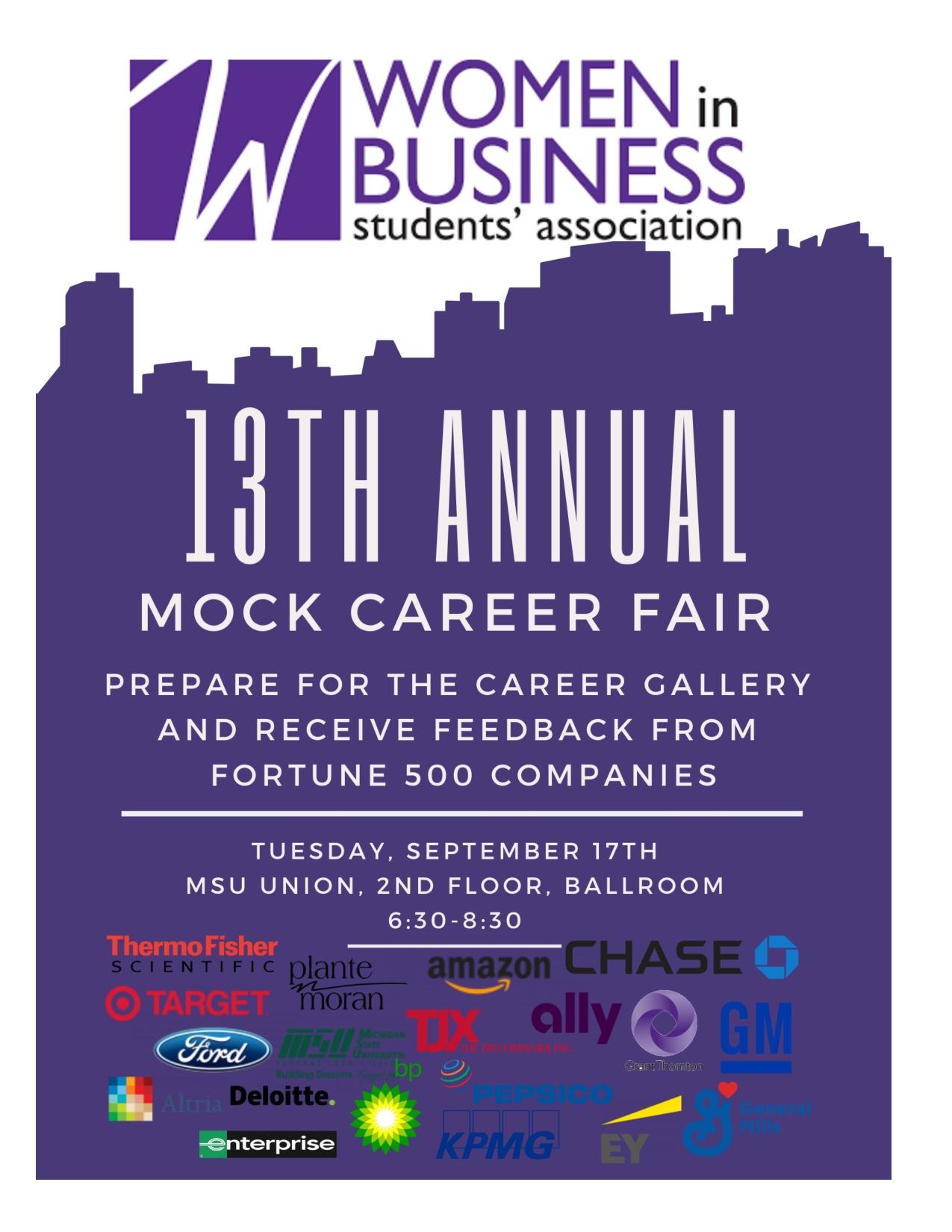 13th Annual Mock Career Fair