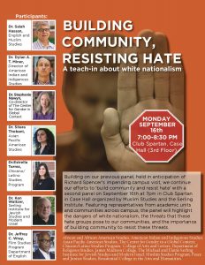 Building Community, Resisting Hate @ Club Spartan, Case Hall (3rd Floor)