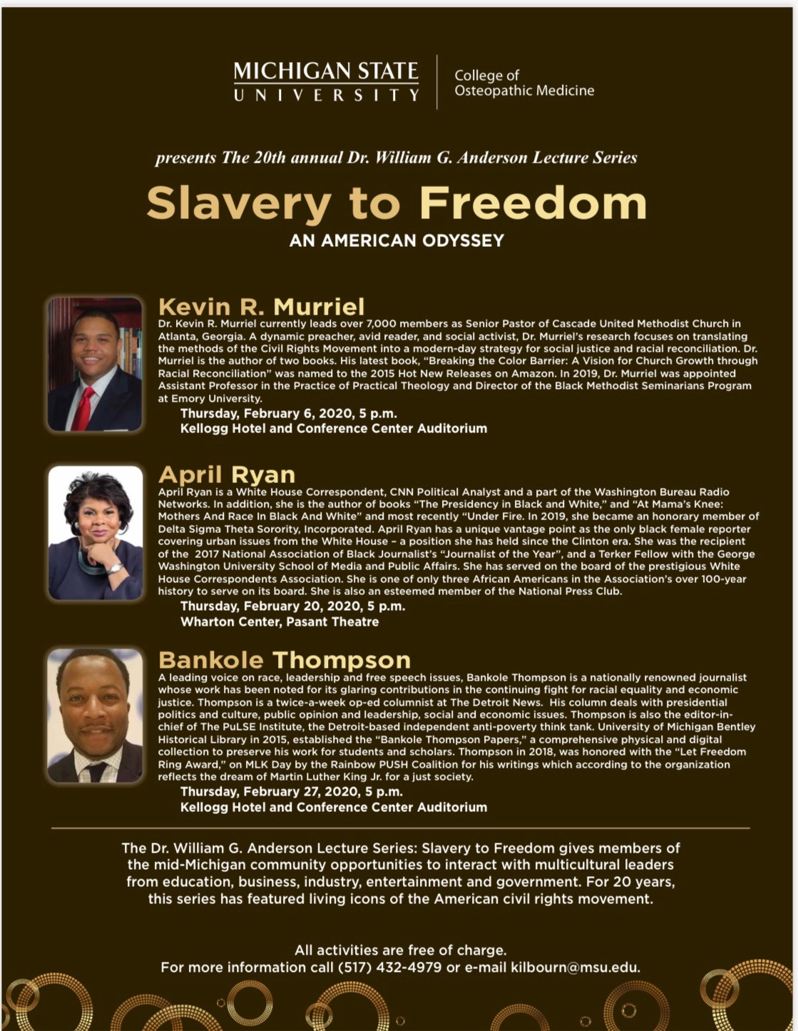 Slavery To Freedom Speaker: Kevin R. Murriel