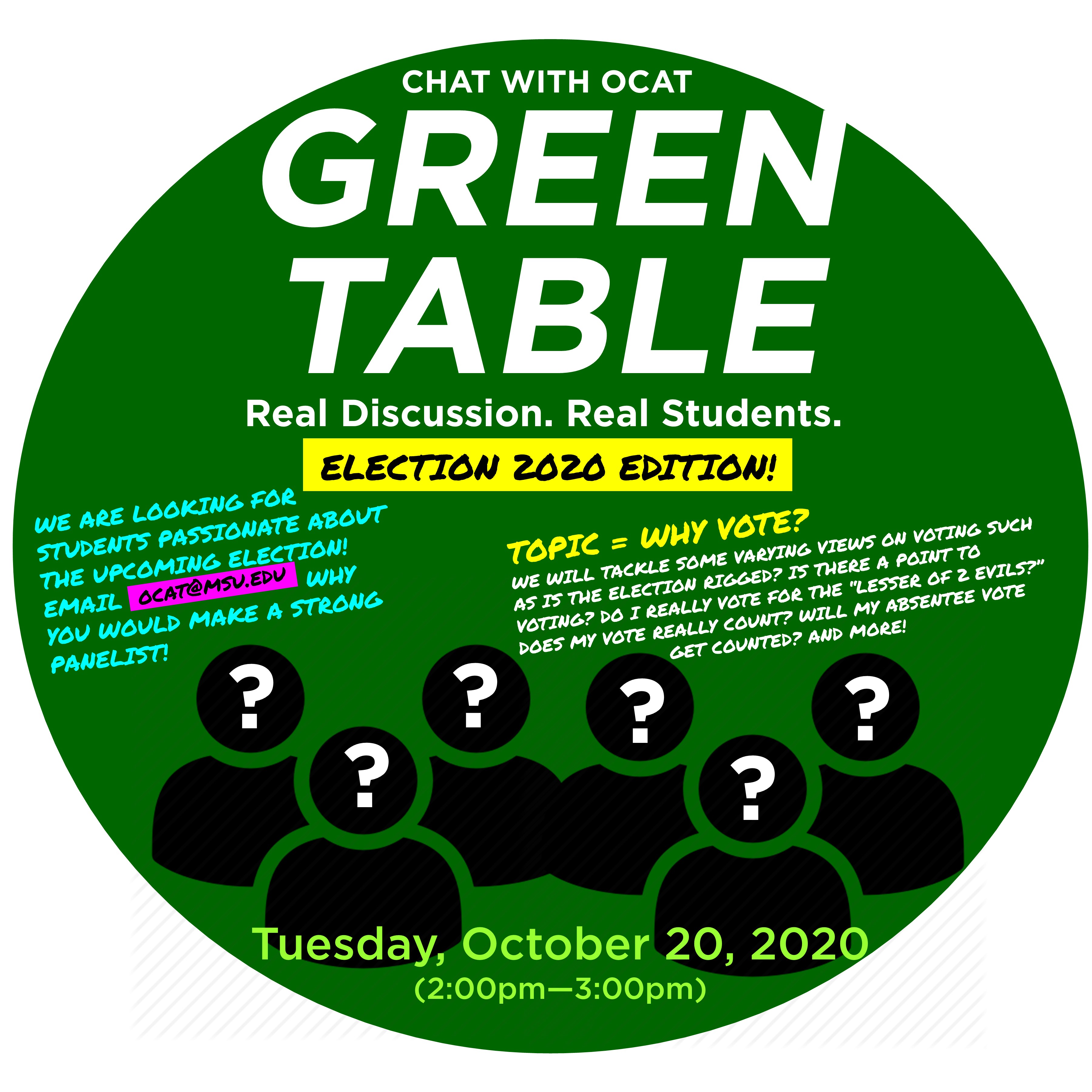 OCAT’s Green Table: Election 2020 Edition
