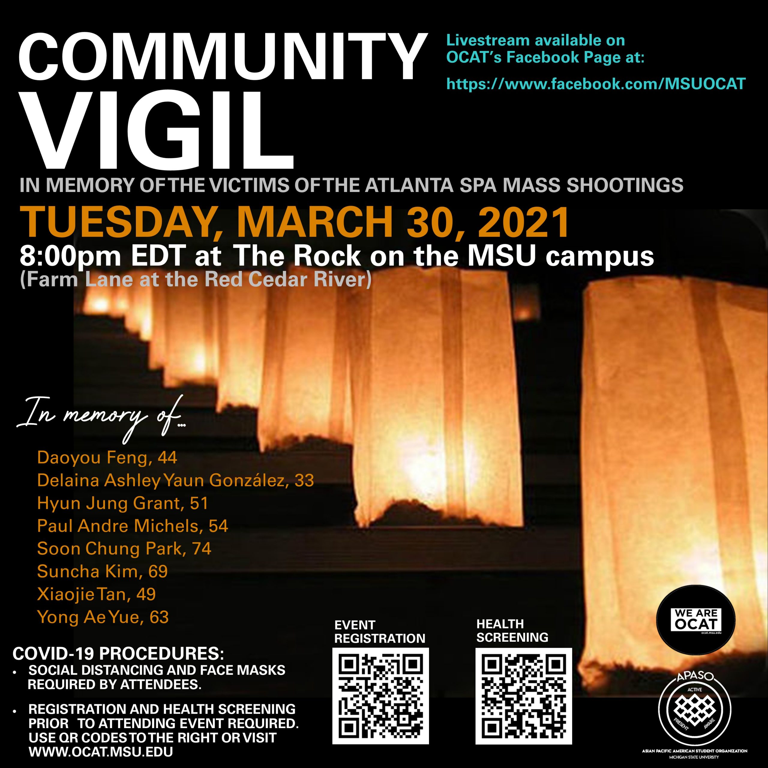 Community Vigil- Atlanta Spa Mass Shootings